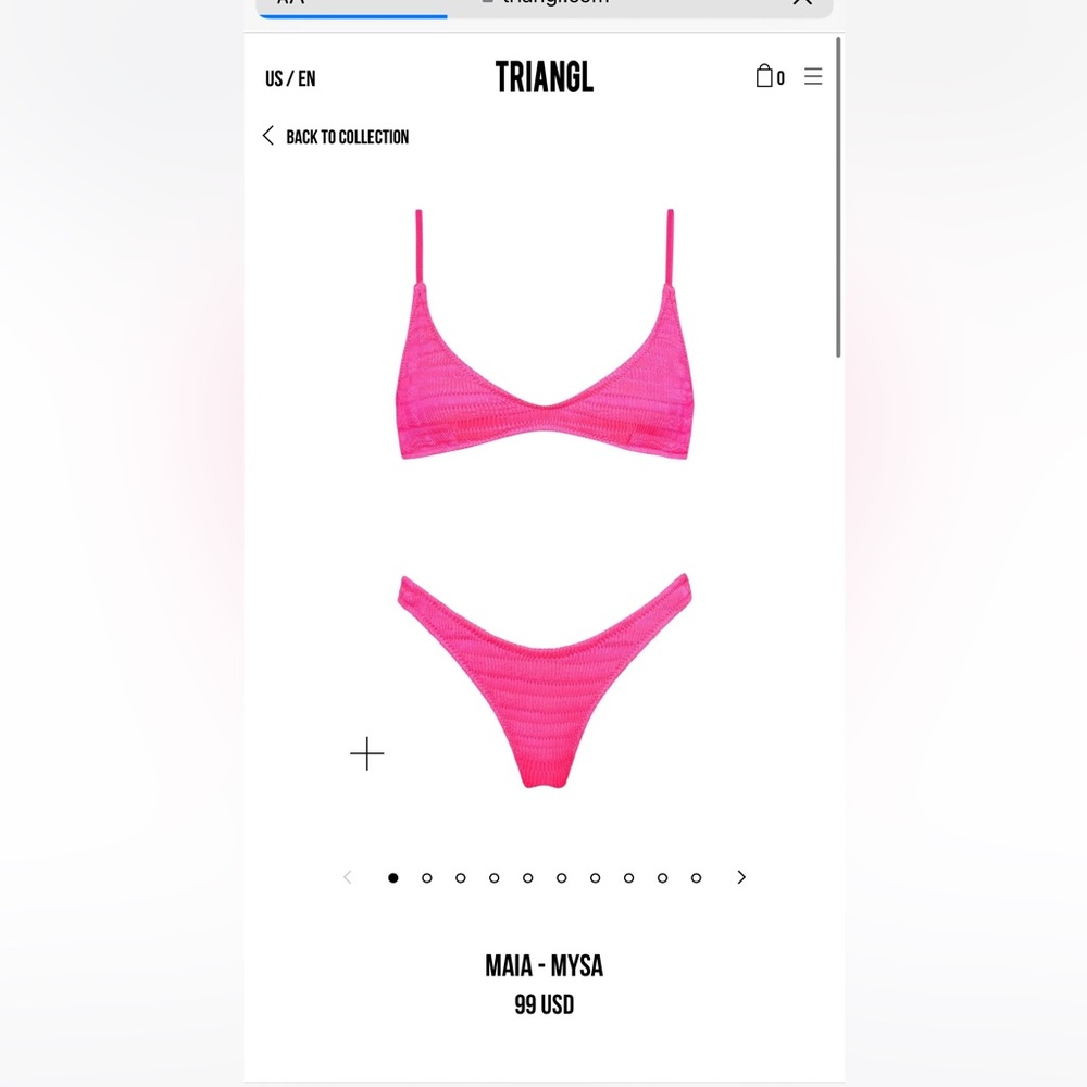 Maia- Mysa tringl bikini size small